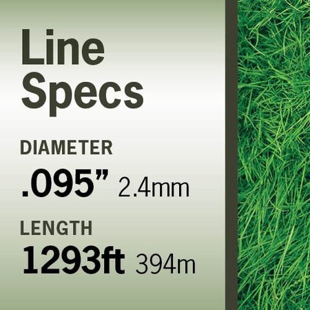 T Terre Commercial Grade .095 Square Weed Eater Trimmer Line Spool Length 1293 ft. 5740050095